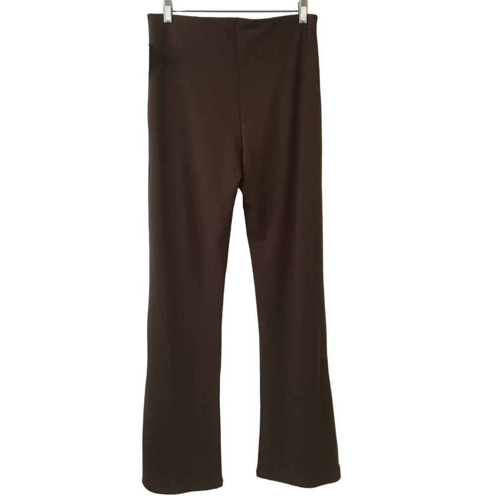 NWT Ambiance Large Brown Bell Bottoms With 9 Inch Side Slit in Hem Elastic Waist